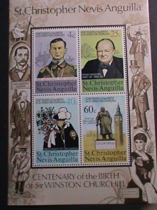 ST.CHRISTOPHER-NEVIS-ANQUILLA-1974 CENTENARY   SIR WINSTON CHURCHILL MNH