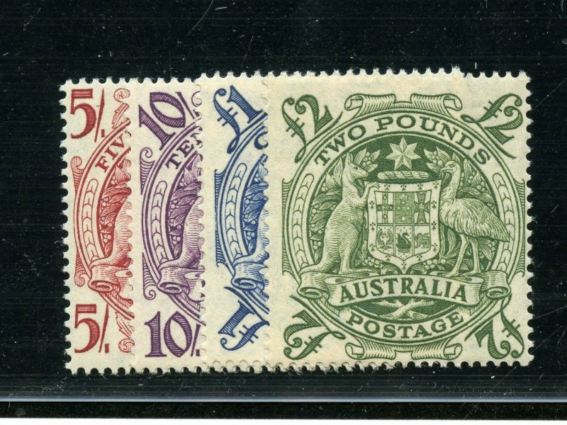 AUSTRALIA COAT OF ARMS SCOTT#218/21 MINT HINGED FULL OG--SCOTT VALUE $219.00