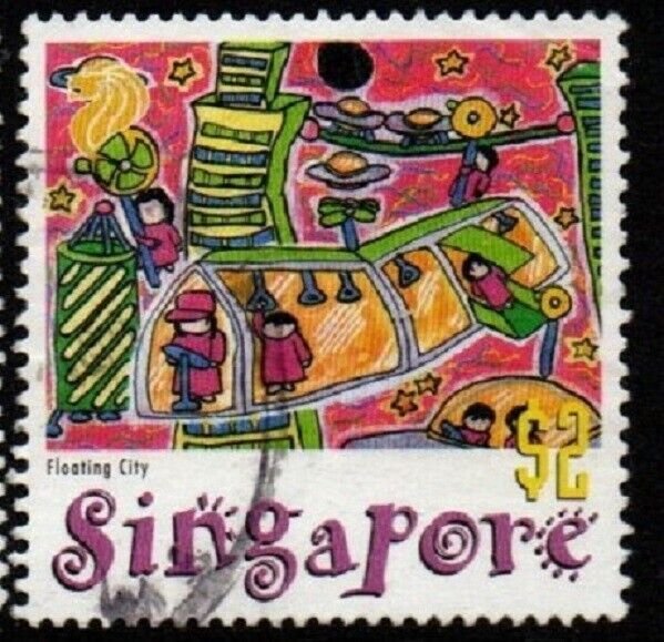 SINGAPORE SG1058 2006 $2 STAMPING THE FUTURE USED