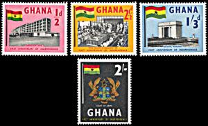 Ghana 17-20, MNH, 1st anniversary of Independence