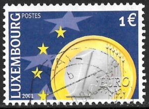 LUXEMBOURG 2001 €1 EURO COINAGE Issue Sc 1070 VFU