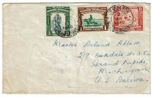 North Borneo 1940 Jesselton cancel on cover to the U.S., censored