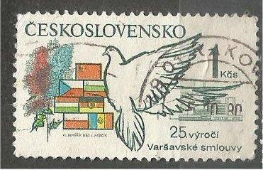 CZECHOSLOVAKIA, 1980, used 1k, Pact Members: Scott 2776