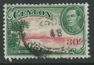 Ceylon SG 393a FU wmk sideways