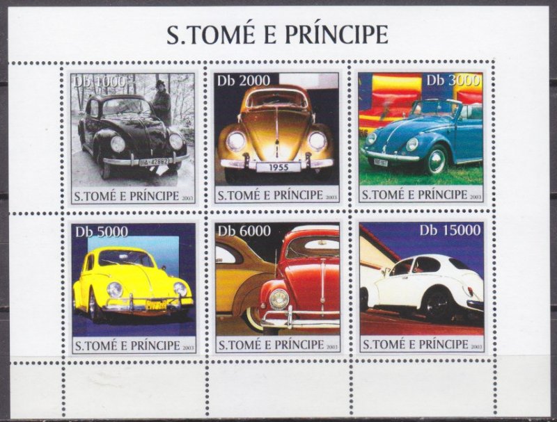 2003 Sao Tome and Principe 2235-40KL Cars / Volkswagen 11,00 €