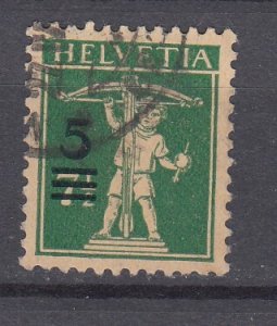 J48781 J LStamps 1930 switzerland used #208 ovpt