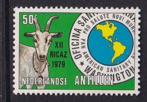 Netherlands Antilles #437  MH 1979  zoonosis control 50c green