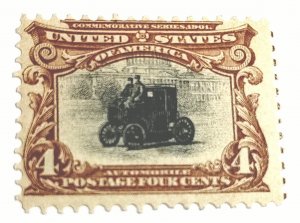 Scott Stamp# 296 1901 4¢ Pan American Expo. MH, OG.  Free Shipping.  SCV $70.00