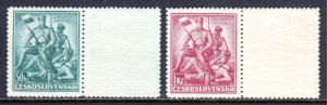 Czechoslovakia - Scott #228-229 - MNH - W. blank labels (per Scott) - SCV $4.00