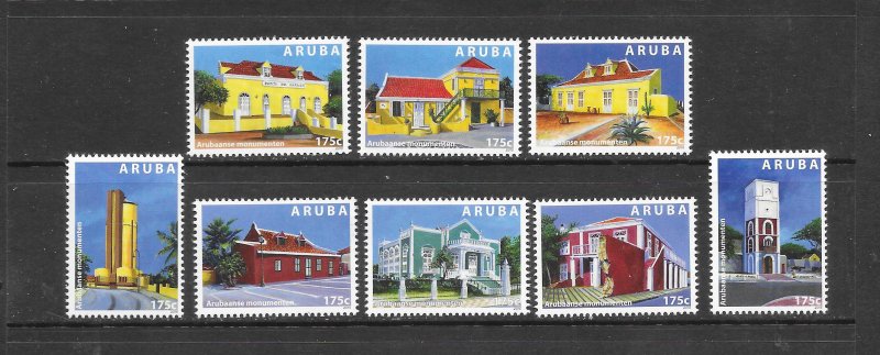 ARUBA #470a-h  HISTORIC BUILDINGS  MNH