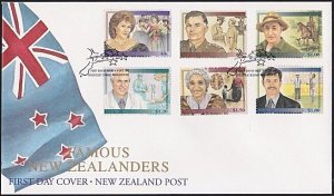 NEW ZEALAND 1995 Famous New Zealanders FDC................................A4740a