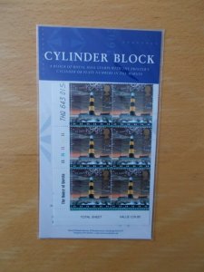 1998 Lighthouses 20p Cylinder Block in Scarce Special Edition Format Pack