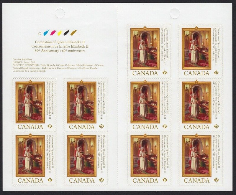 ROYALTY QUEEN ELIZABETH II * FULL BOOKLET of 10 * Canada 2013 #2644a BK538 MNH