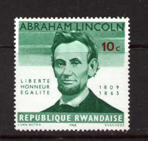 Abraham Lincoln, Death Centenary, Rwanda stamp SC#92 Mint