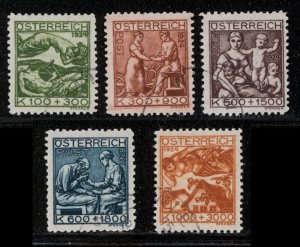 Austria 1924  Scott #B66-70 used