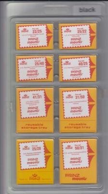 Prinz Stamp Mount PCK20 Pre-Cut Single Assortment Pack Clear