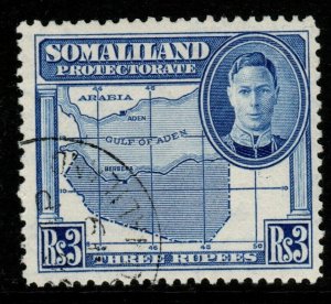 SOMALILAND SG115 1942 3r BRIGHT BLUE FINE USED