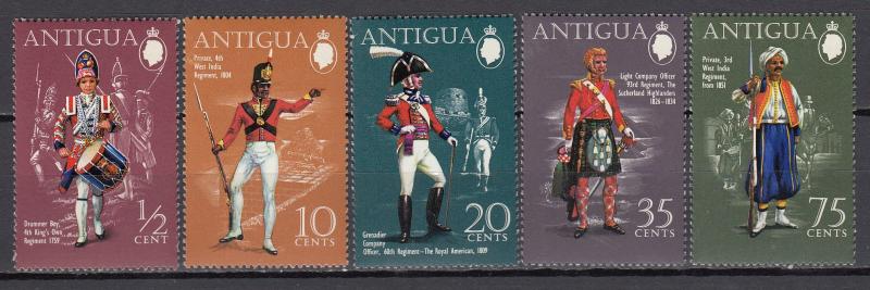 Anguilla - 1970 Military Uniforms Sc# 262/266 - MNH (459N)