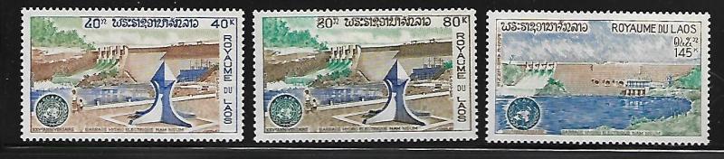 LAOS 228-229, C88 MNH NAM NGUM HYDROELECTRIC DAM 1972