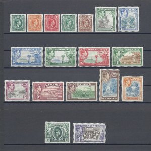 JAMAICA 1938/52 SG 121/133a MNH Cat £150