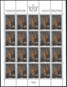 LIECHTENSTEIN (80) All different Sheets of stamps ALL Mint Never Hinged