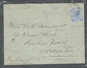 GIBRALTAR (P2908B) QV 2 1/2D ON 1898 MOURNING COVER TO ENGLAND 