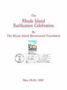 RIBF First Day Ceremony Program #2348 C1 E1 Rhode Island Ratifies Constitution