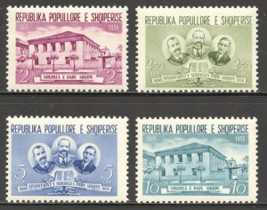 Albania Scott 505-08 MNHOG - 1956 1st Albanian School Opening - SCV $7.10