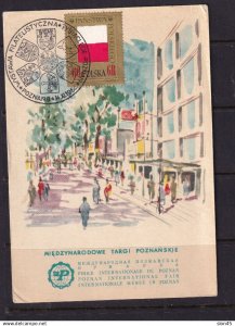 Poland 1966 Color Postal card Special cancel Inter Poznan  Fair 16382