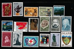 Iceland 472-488 Sets MNH Various