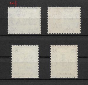 Jamaica 1956 Arms of Jamaica, High Values 4 stamps ,Scott # 171-174 VF MNH**OG