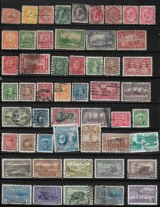 COLLECTION LOT OF 52 CANADA STAMPS 1859+ CV +$100