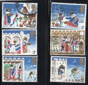 GREAT BRITAIN #709-714 1973 CHRISTMAS F-VF USED s