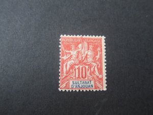 French Anjouan 1900 Sc 6 MH