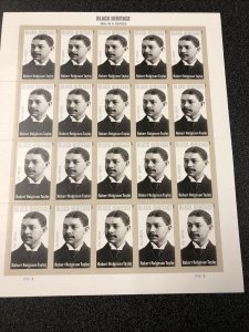 US 4958 Robert Robinson Taylor/ Black Heritage Forever stamps Sheet of 20 MNH