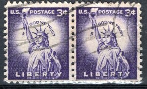 USA; 1954: Sc. # 1035:  Used Se-Tenant Single Stamps