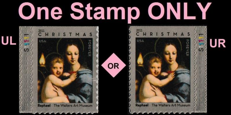 US 4570 Christmas Madonna of the Candelabra forever plate single MNH 2011