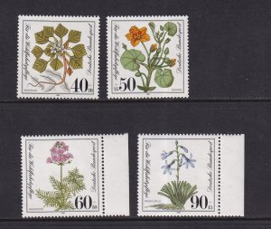 Germany  #B589-B592  MNH  1981  endangered flowers