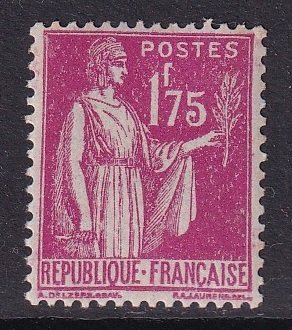 France  #283  MH  1932  Peace with olive branch 1.75fr