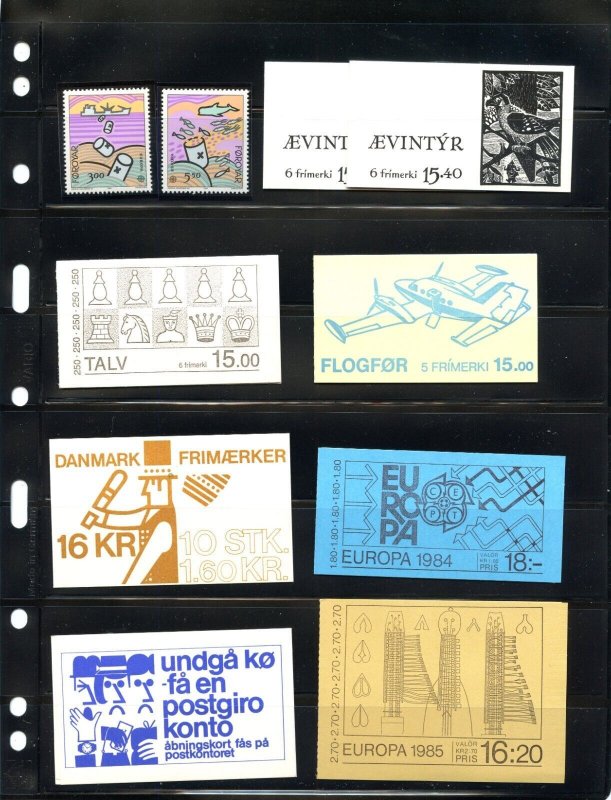 FAROE & OTHER COUNTRIES LOT OF SETS & BOOKLETS MINT NEVER HINGED AS SHOWN