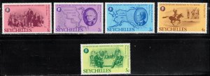 SEYCHELLES Scott # 370-4 MH - US Bi-centenary Short Set