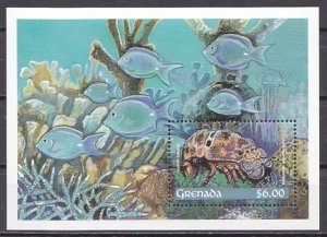 Grenada, Scott cat. 1895. Spanish Lobster s/sheet. ^