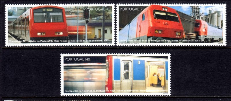 Portugal 1994 Modern Railway Transport Complete Mint MNH Set SC 2017-2019