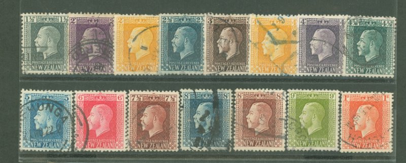 New Zealand #145-159  Single (Complete Set)