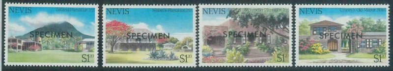 78435c  -  NEVIS  - STAMPS:  ARCHITECTURE  4 values MNH - Overprinted SPECIMEN