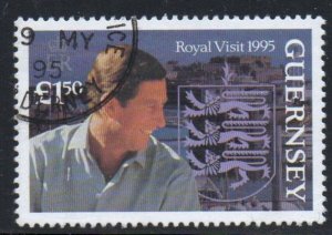Guernsey Sc 508 1995 £1.50 Royal Visit by Prince Charles stamp used