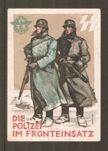 Germany 1942 SS-card for Die Polizei im Fronteinsatz(Police at the front)