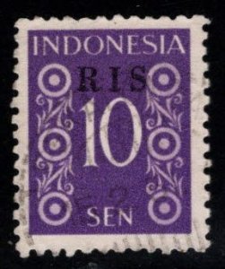 Indonesia Scott 342 Used RIS overprinted stamp