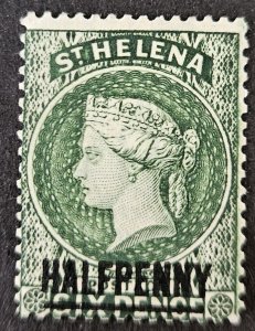 St Helena 1893 SG360 5d. surcharge 14.5mm used with no visible cancellation