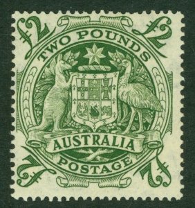 SG 224d Australia 1948. £2 green. Fine unmounted mint CAT £85